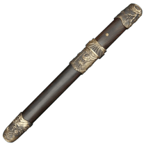 Plum Orchid Bamboo and Chrysanthemum Four Gentlemens Sword Dagger wrapped in pearl fish skin Patterned Steel Sword Unedged