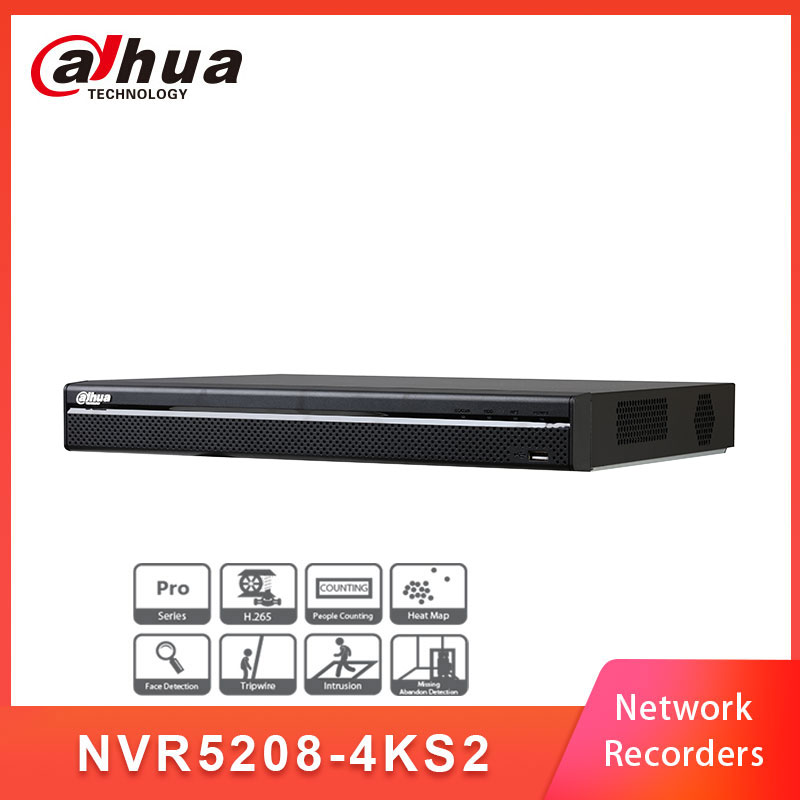 Grand Wah original English version 8-way Internet Hard disc recording machine POE DHI-NVR5208-4KS2