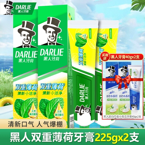 Дарли хорош (ранее черный) зубная паста с двойной мятой 225 г домашних нарядов