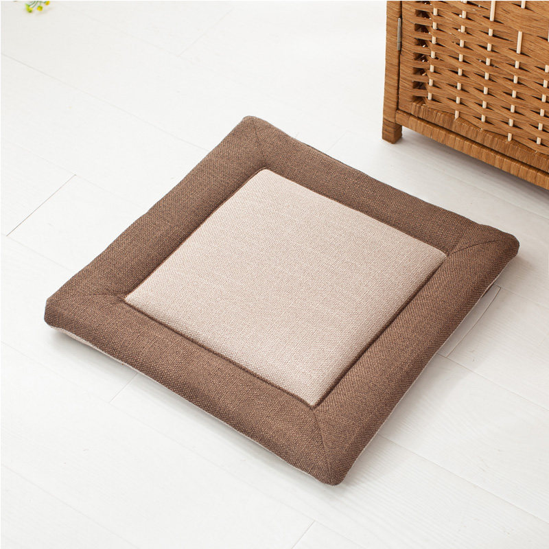 Imitation flax Breathable Cushion Bushel Tatami cushions The Thickened Dining Chair Cushion Student Office Cushion Day Style