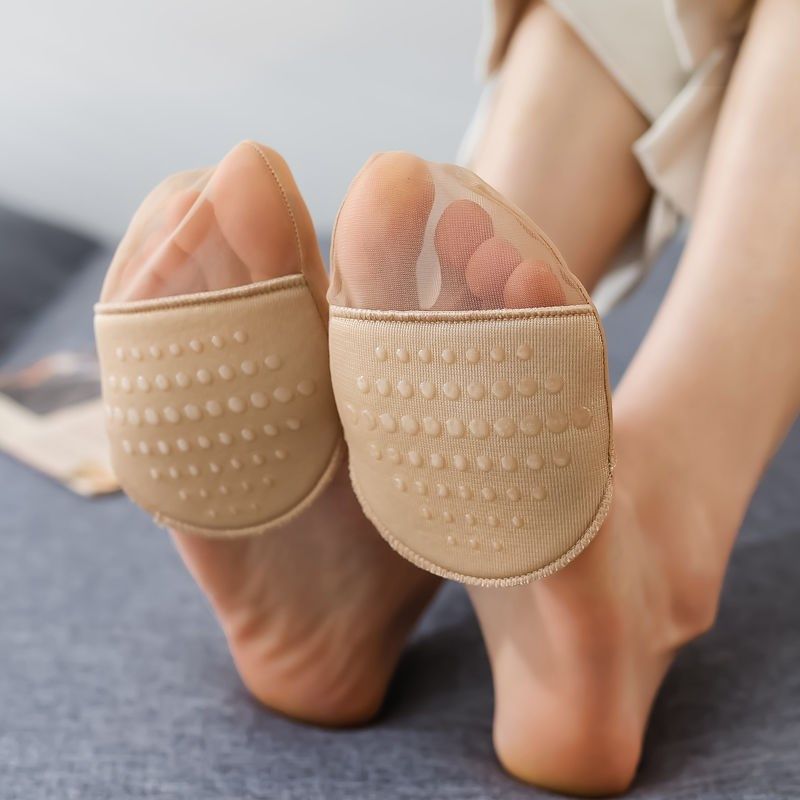 Summer Point Glue Anti Slip High Heel Footwear Invisible Socks Shallow Mouth Ship Socks Children Anti-wear half-yard footbed front half cut sock jacket