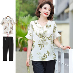 ຄົນອັບເດດ: ຄົນອັບເດດ: mom summer style tops 40 ແລະ 50 ປີອາຍຸກາງປີແມ່ຍິງ chiffon ອາຍຸກາງ, ແມ່ຍິງອາຍຸກາງ, ຊຸດເສື້ອທີເຊີດແຂນສັ້ນ