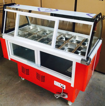 14 boxes of commercial refrigerated fresh-keeping ice porridge machine dessert refreshing fruit cabinet frozen duck neck display cabinet