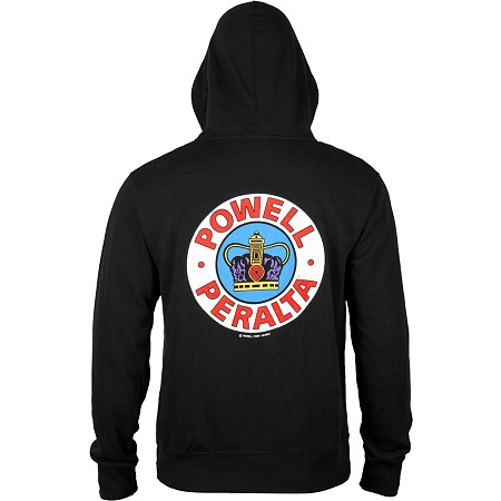 powell foreign trade cotton sweater long sleeve hooded zipper sports leisure jacket Skateboard brand autumn and winter black