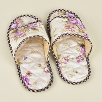 Modern spring silent fabric slippers womens four-season home couple Mens Floor soft cloth non-slip custom