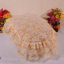 Pastoral lace fabric rice cooker square towel mesh embroidery round dust cover elegant European rice cooker jacquard cover cloth