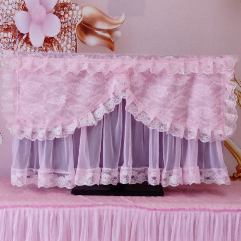 New TV sets of cloth art cover 55 inch boot up without taking 37 inch hanging wall-mounted modern lace set to do