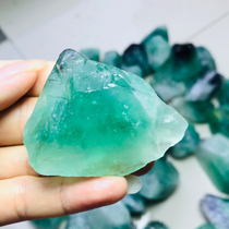 Natural crystal wool blue-green fluorite original mineral aromatherapy diffuser gemstone specimen emerald fluorite ornaments fish tank stone