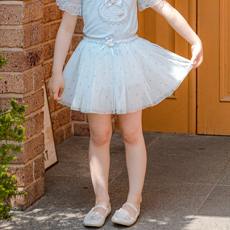 Boat mouse girl short skirt skirt foreign style gauze skirt 2021 new hot stamping skirt children's summer dress girl baby skirt