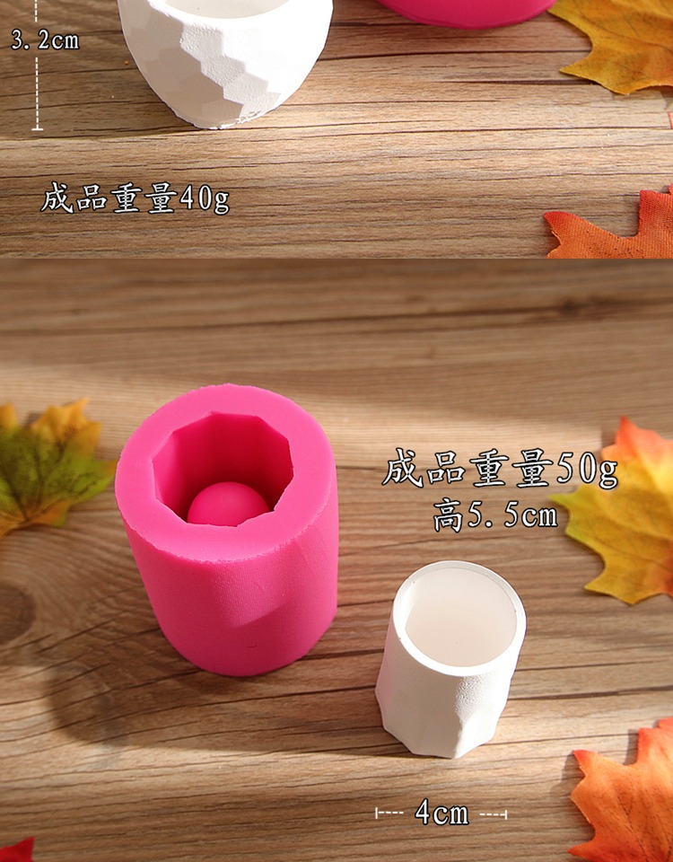 Xi măng hoa chậu khuôn bê tông bonsai silica gel bê tông mài mòn mô hình xi măng sáng tạo DIY thủ công khuôn kem silicon