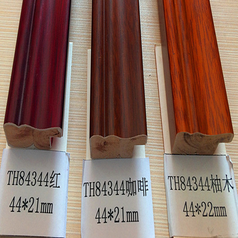 Photo frame large picture frame country painting mounting line decoration white wood line 84344 # 84 m country painted solid wood antique red wood-Taobao