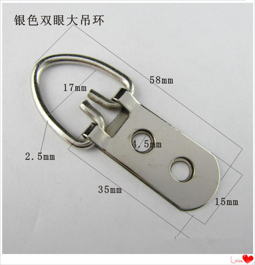 Picture frame hanging without mark hook Two eye rings Single-hole photo-frame hook No-mark Nail Hook Big Rings 500