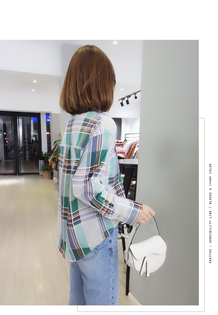 Áo hè châu Âu 2019 nữ mới hàng châu Âu thời trang áo sơ mi kẻ sọc dài tay áo sơ mi rất cổ tích - Áo sơ mi dài tay sơ mi nữ