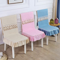  Chair cover cover backrest one-piece thickened seat package Table and chair cushion set Household stool cover simple four seasons universal