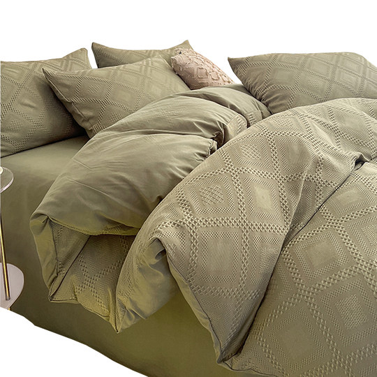 Funda de edredón cepillada simple de algodón lavado, edredón de algodón puro sin algodón de una sola pieza, funda de edredón individual para dormitorio, 150x200x230