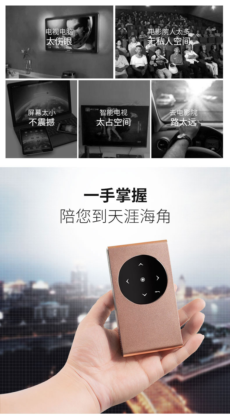 Fumanmen máy điện thoại di động máy chiếu gia đình micro máy chiếu wifi thông minh không dây 3d mini HD chiếu - Máy chiếu
