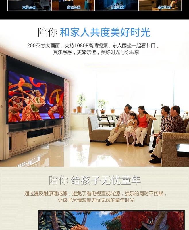 Máy chiếu cửa Fuman máy chiếu tại nhà văn phòng HD 3D micro điện thoại thông minh 1080p không dây