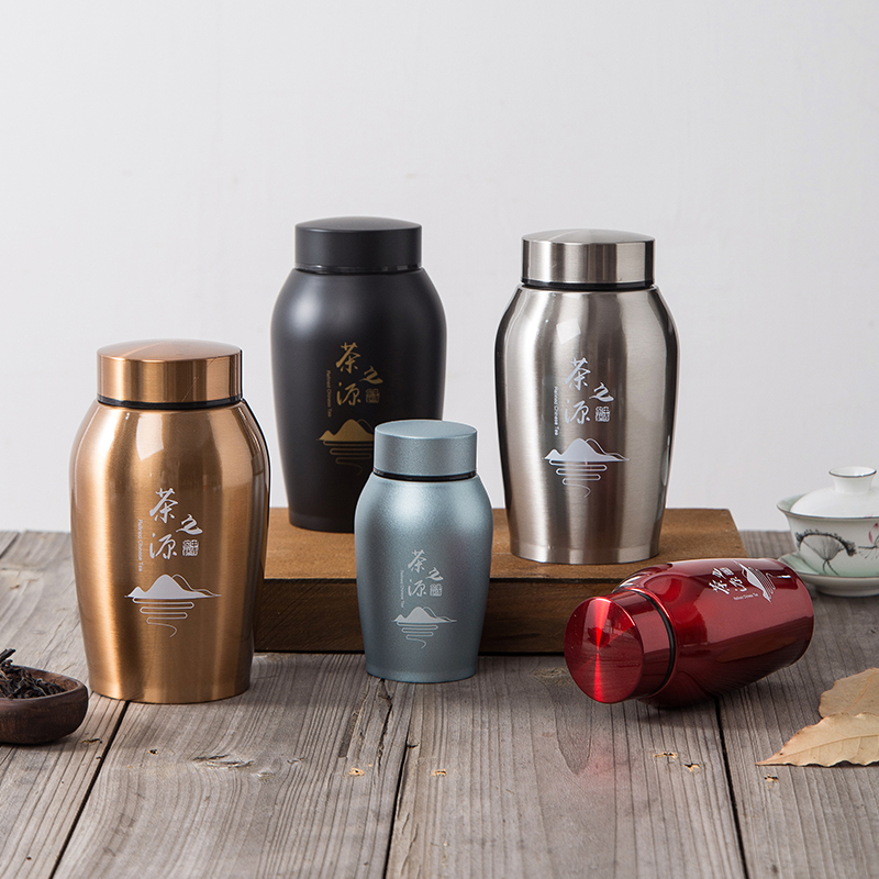 Tea leaf jar Small number portable Portable Tea Box Mini Metal Small Jar Seal Tank 304 Stainless Steel Tea Leaf Jars