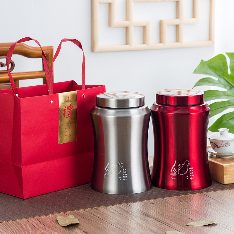 304 stainless steel tea leaf jars stainless steel seal tank storage tank large number sealed tea leaf tank food grade tea barrel