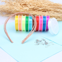 Childrens hand-beaded diy made elastic thread weaving material bag hair hoop accessories lobster buckle color knitting thread