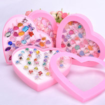 Childrens ring female Diamond Princess gem cute cartoon small ring jewelry girl ring toy jewelry set