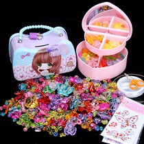 Childrens gem Crystal colorful treasure chest diamond imitation crystal beads diy handmade beaded beads educational toy