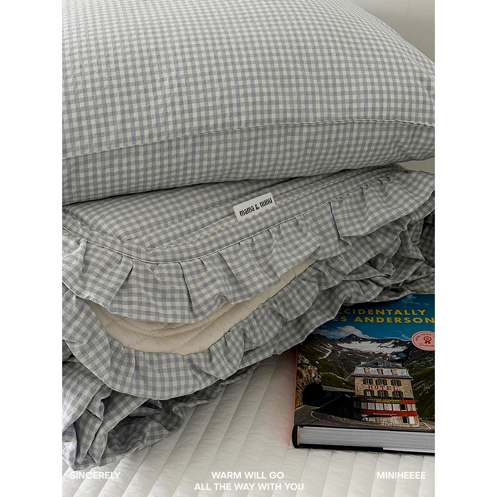 miniheeee корейский оригинал сладкое модальное клетчатое летнее одеяло для кондиционера весна-осень