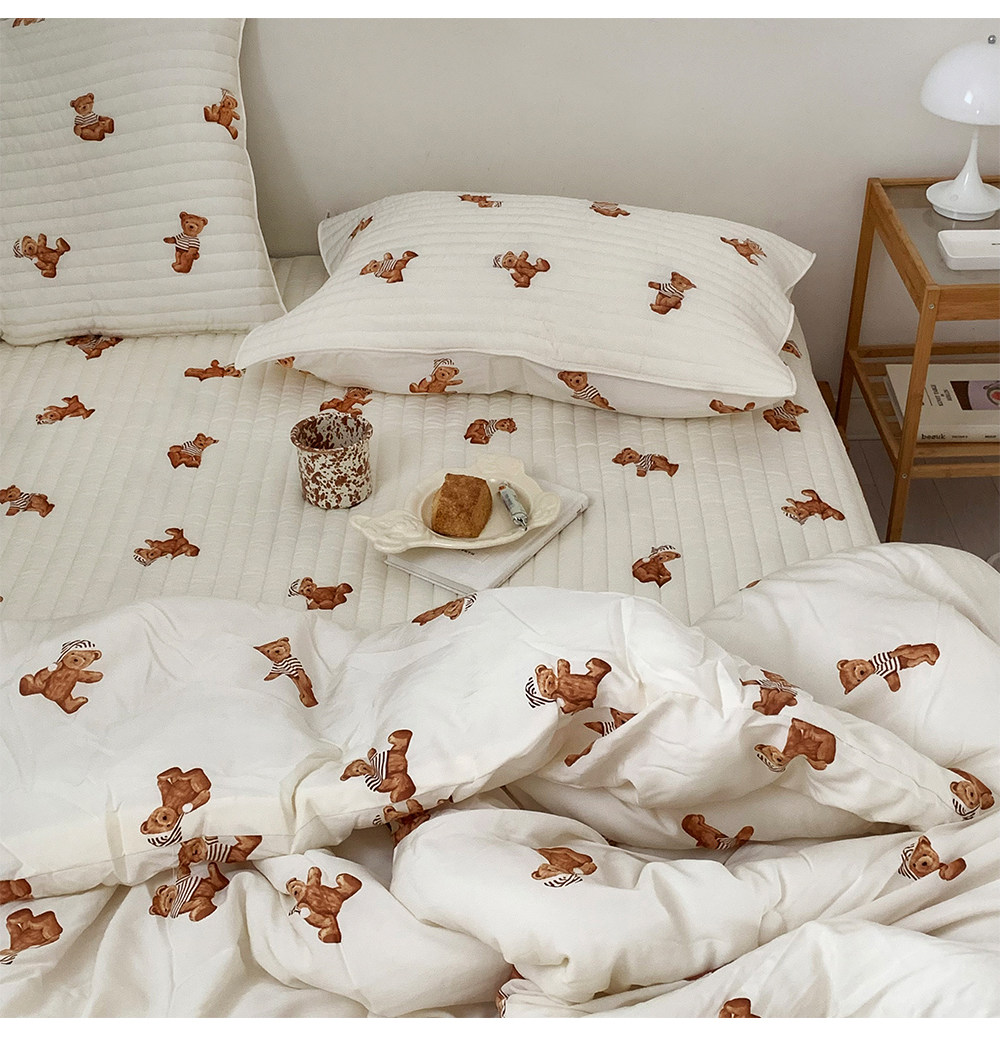 Детское мягкое модальное одеяло с мишкой для кондиционера четыре сезона стеганый комплект