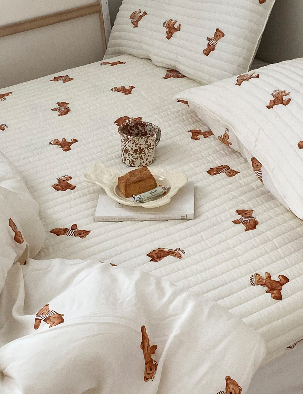 Детское мягкое модальное одеяло с мишкой для кондиционера четыре сезона стеганый комплект