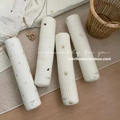 miniheeee homemade Korean imported baby cylindrical pillow side sleeping artifact Newborn Crib fence long strip