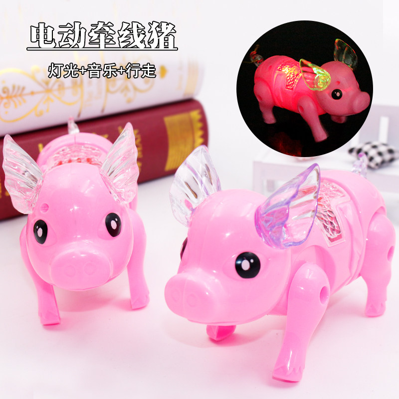 Douyin same toy electric rope piggy creative luminous music children's net red night market stall toy batch