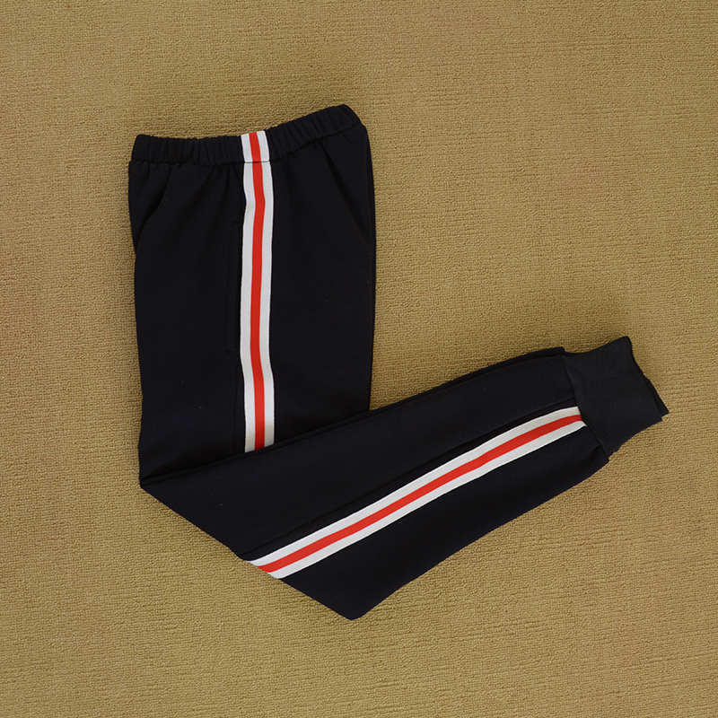 Spring and Summer Jogger School Uniform Pants with White and Red Three Stripes, Loose Fit for Primary and Secondary School Students, Navy Blue and Dark Blue Sweatpants Spring and Summer Jogger School Uniform Pants with White and Red Three Stripes, Loose Fit for Primary and Secondary School Students, Navy Blue and Dark Blue Sweatpants