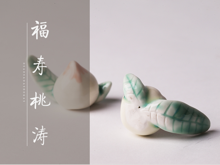 Jingdezhen điêu khắc vật nuôi trà đồ trang trí nồi nồi bút giữ trà giàn máy tính để bàn ya chơi trà nhỏ không trận đấu - Trang trí nội thất tủ trang trí phòng khách