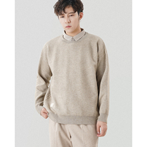 Two pieces of knitted sweater in autumn and winter male trend fabric loose and blouse tops