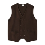 Шерстяной ретро демисезонный жилет без рукавов для отдыха для влюбленных