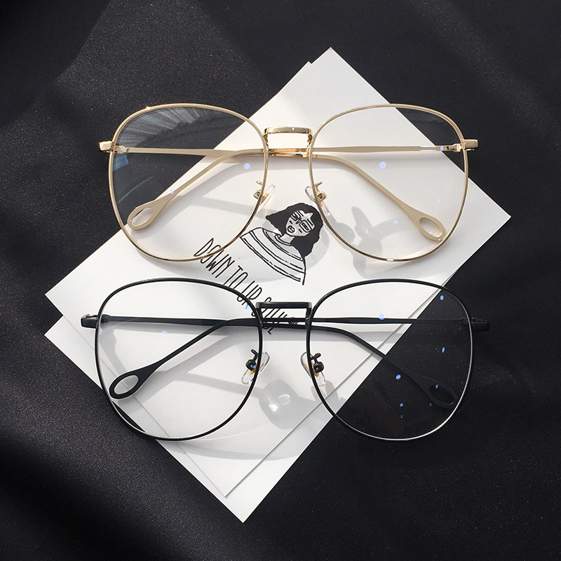 Han edition tide large frame retro face glasses female network red glasses red glasses in the glasses in super fire glasses