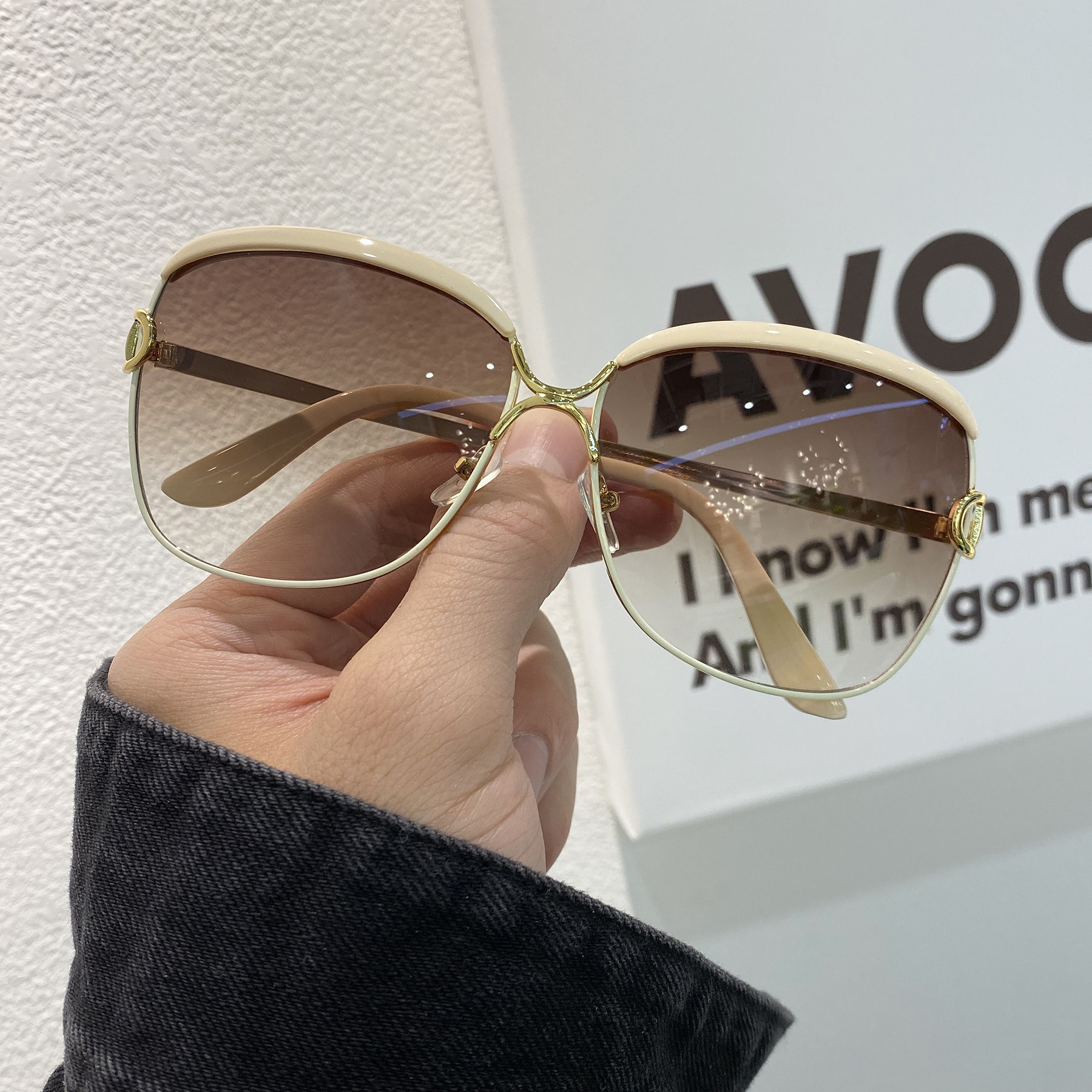 Online Red Polarized Ink Mirror Women Ins Street Pat on Han Edition Tide Big Face and Colorful Retro Round Face Sunglasses Online Red