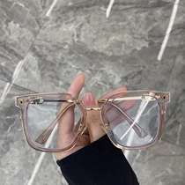 Original Cebu Anti-Blu-ray Glasses Glasses Woman Round Face Vegan Green Frame Large Face Mesh Red with Identical Eyes Frame Male