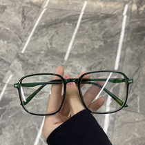 Radiation-resistant glasses woman round face ultra light big frame mens computer Anti-blue light Near-lens with degree Han version wave