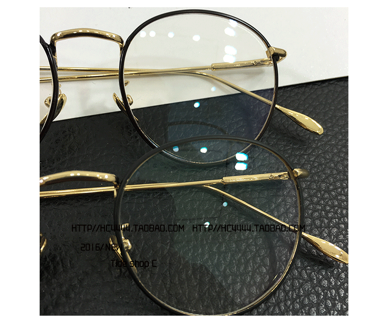 2016 kính retro xu hướng tròn nữ khung lớn gương phẳng với mắt cận thị quang nam tròn kính râm thời trang