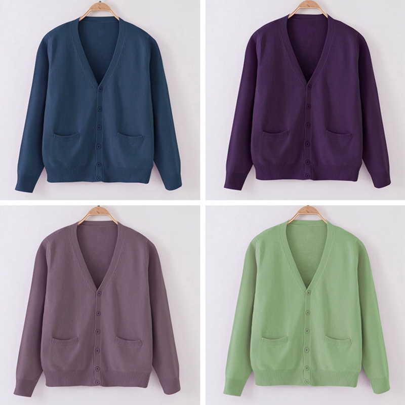 Japanese Style Jk/Dk Uniform Preppy Style Knitwear Basic Autumn and Winter V-Neck New Color Cardigan Knitwear Jacket Student Uniform