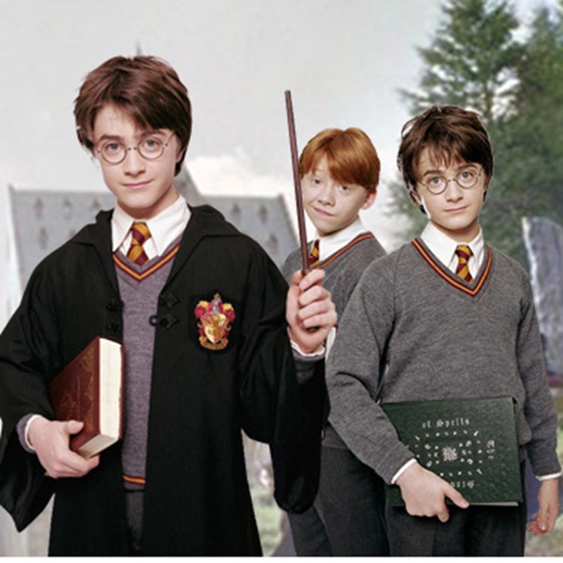 Daily School Uniform V-Neck Sweater Harry Potter Style Sweater Gryffindor Four Houses Cos Pure Cotton Vest