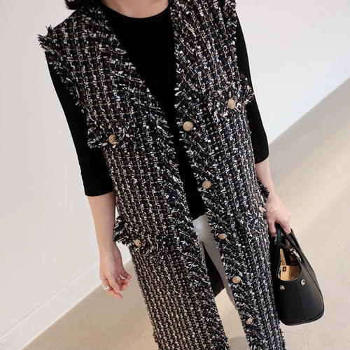 Пони, универсальный длинный жилет для отдыха, куртка, коллекция 2023, в корейском стиле, оверсайз, популярно в интернете