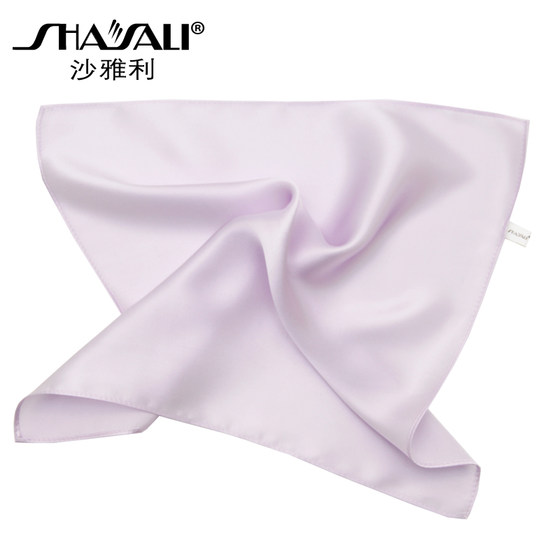 Mulberry silk pure color silk handkerchief baby sweat towel absorbent saliva towel for men and women silk handkerchief pocket towel hand towel
