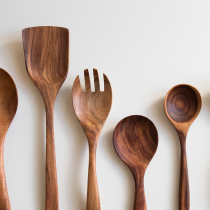 Acacia wood non-stick pan special spatula Wooden spatula colander Rice spatula spoon soup spoon Oil spoon mixing spoon Natural wood paint-free