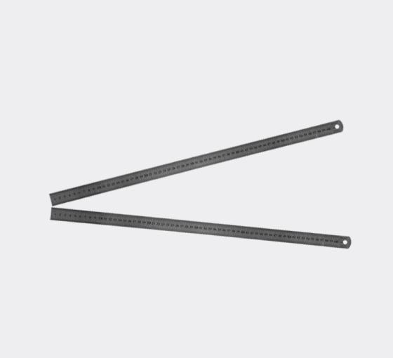 Steel ruler wood measuring ruler engineering special student office steel ruler 20 30 50 60CM