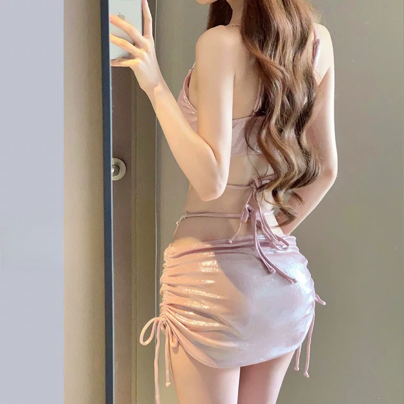 Swimwear, sexy split set, high-end, 3 piece set, internet celebrity
