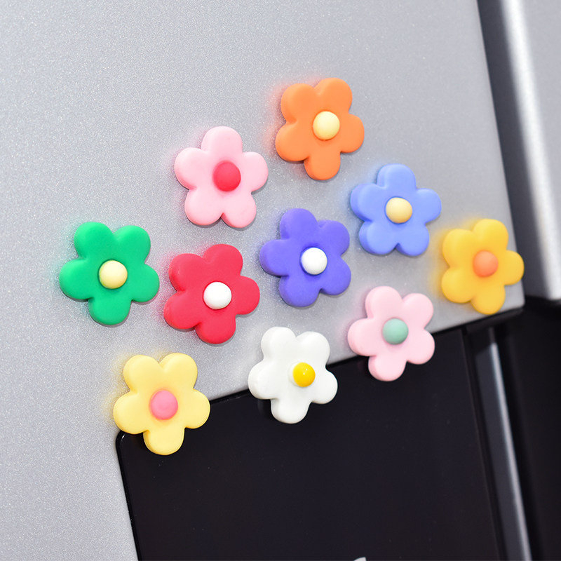 Hyunya flower multicolor retro small flower pottery clay pottery clay soft pottery refrigerator sticker diy creative decorative patch sunflower