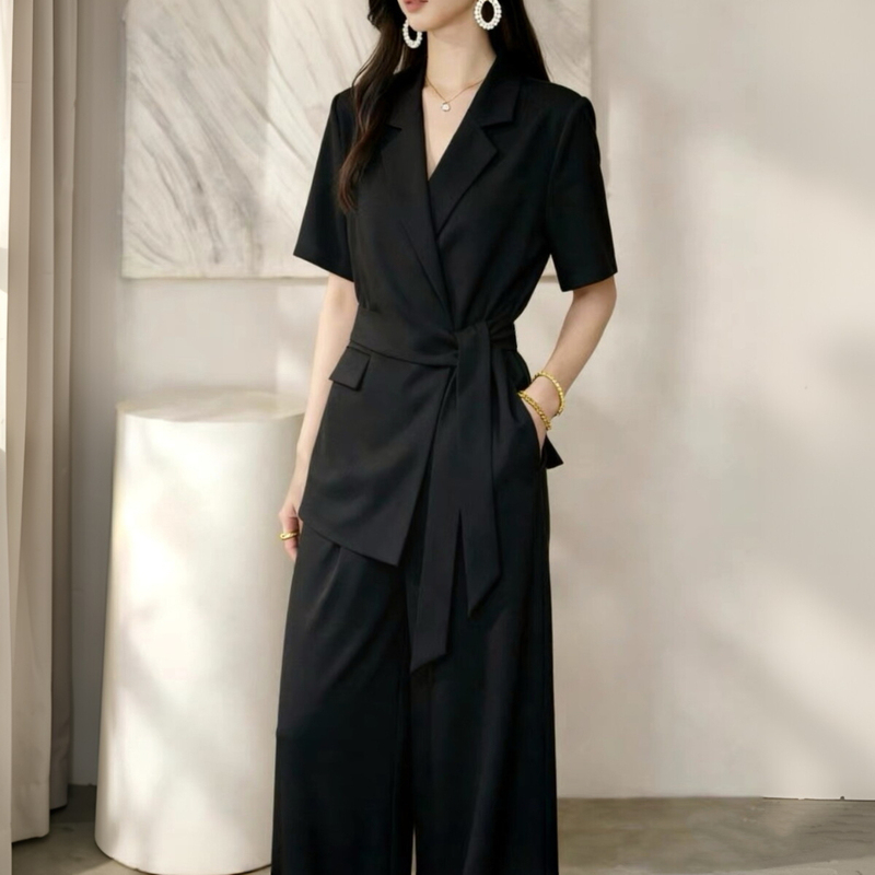 High-End Suit Set for Women, Summer Thin Jacket, 2026 New Plus Size, Slimming, Professional Korean Style High-End Suit Set for Women, Summer Thin Jacket, 2026 New Plus Size, Slimming, Professional Korean Style