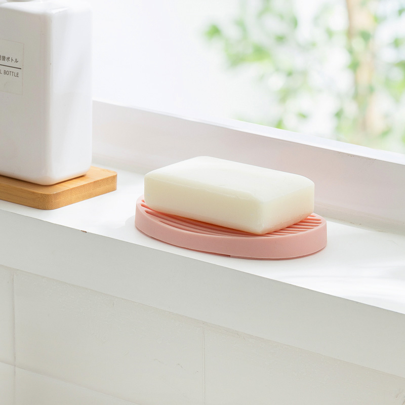 Simple soap dish bathroom powder room silicone soap holder handmade soap dish creative drain soap dish kitchen soap dish